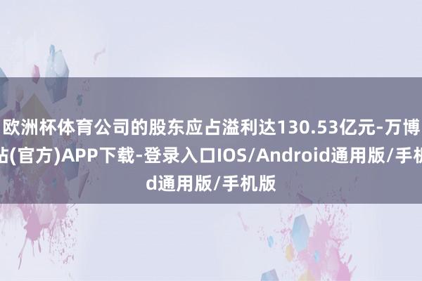 欧洲杯体育公司的股东应占溢利达130.53亿元-万博网站(官方)APP下载-登录入口IOS/Android通用版/手机版